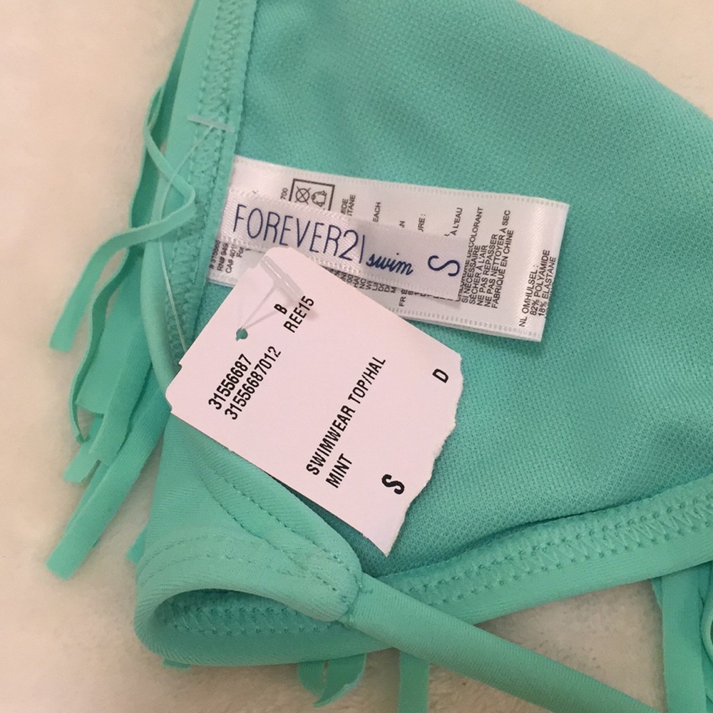 F21 Mint Fringe Bikini NWT - Picture 5 of 8